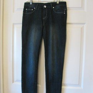 At Seven @7 Jeans Size 11 NWT Dark Wash Bling Stretch New